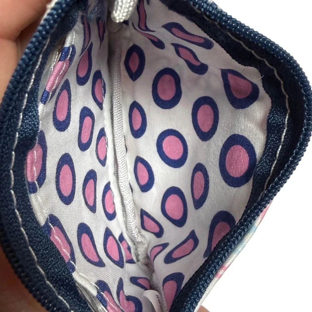 Scout Bags Pink Blue Medallion Wristlet Pouch and ID Case Wallet Set 2pc